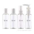 Bouteilles de voyage en plastique vides set 10pcs taille de voyage cosmétique preuve de fuite